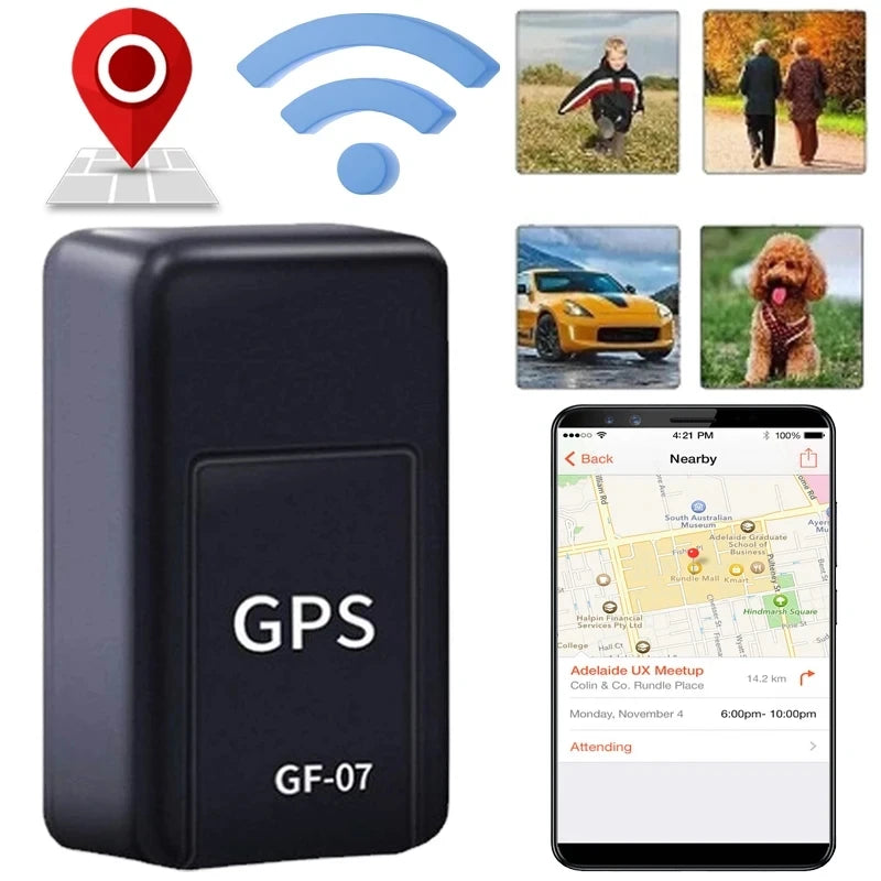 Localizador GPS GF-07 localizador compacto preciso e conveniente para veículos automóveis, fácil de instalar, posicionamento remoto preciso e móvel.